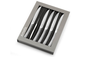 Coffret de couteaux à steak Amefa Bongo XL tout inox - 6 pièces