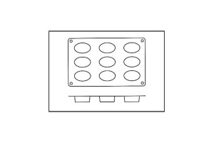 Moule en silicone Silikomart Silicon Flex - 9 formes ovales 2