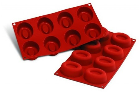 Moule en silicone Silikomart Silicon Flex - 8 savarins ovales