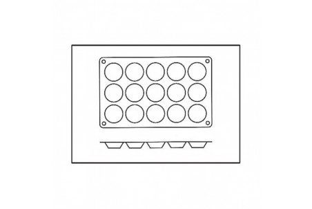 Moule en silicone Silikomart Silicon Flex - 15 tartelettes 5cm