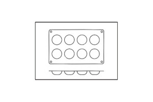 Moule en silicone Silikomart Silicon Flex - 8 pomponnettes 6cm 2