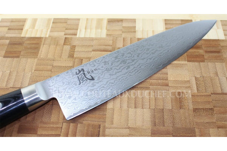 Couteau de chef japonais Yaxell Ran - lame 20cm damas 69 couches et acier VG10