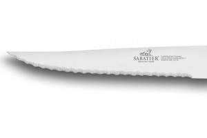 Couteau à steak Sabatier Toque Blanche lame dentée en inox 13cm 2