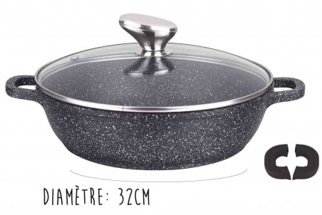 Mijoteuse en fonte Pradel Excellence Premium tous feux/induction façon pierre 32cm