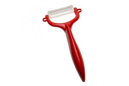 Éplucheur rasoir rouge Kyocera lame en céramique 4cm