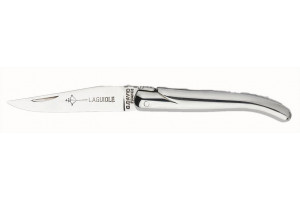 Couteau pliant Laguiole G.DAVID tout inox plein manche - 8cm