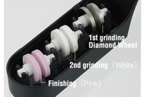 Aiguiseur manuel diamant + céramique 3 positions grains 240/400/600 2