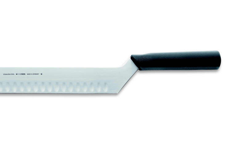 Couteau à fromage double manche Dick lame alvéolée en inox 30cm