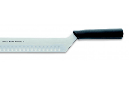 Couteau à fromage double manche Dick lame alvéolée en inox 30cm