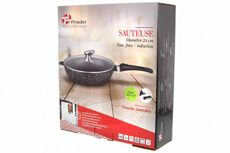 Sauteuse en fonte effet pierre Pradel Excellence Premium 24cm tous feux/ induction