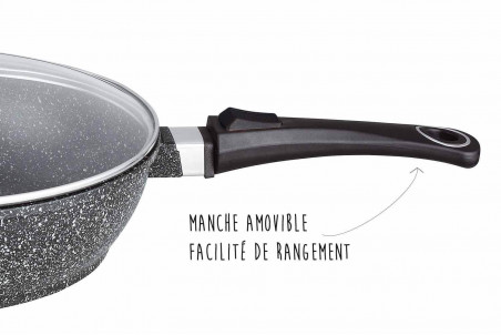 Sauteuse en fonte effet pierre Pradel Excellence Premium 24cm tous feux/ induction
