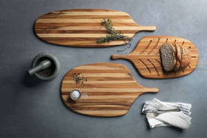 Planche à découper Teak Haus Canoe Collection teck écologique et résistante 54,5x29cm 2