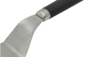 Spatule coudée Bargoin acier inox trempé - 20cm et manche polypropylène 2