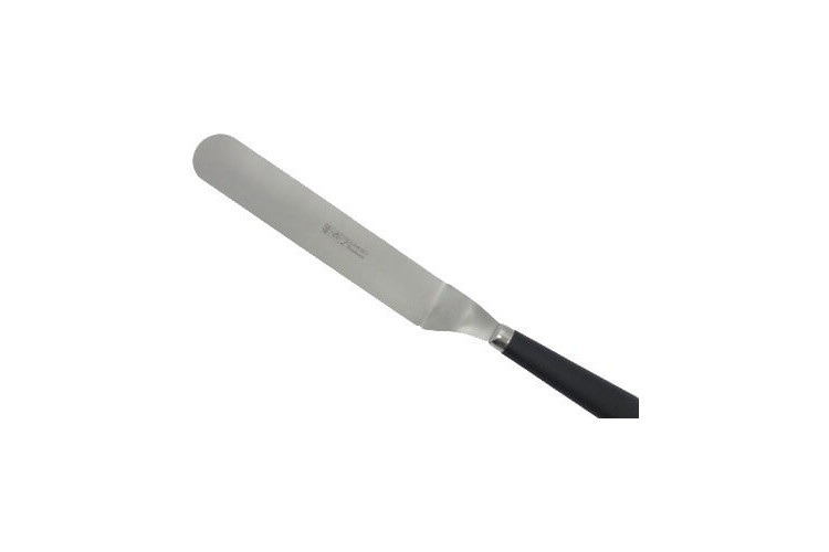 Spatule coudée Bargoin acier inox trempé - 20cm et manche polypropylène