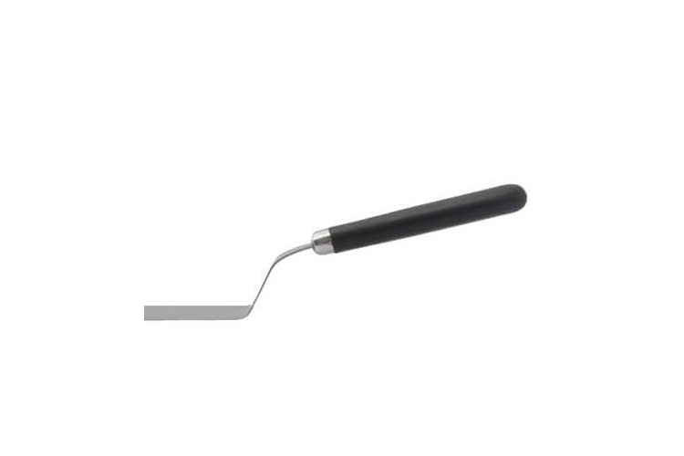 Spatule coudée Bargoin acier inox trempé - 20cm et manche polypropylène