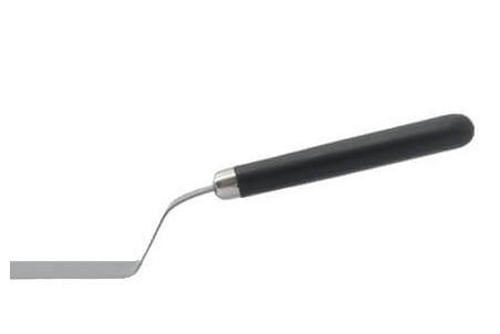 Spatule coudée Bargoin acier inox trempé - 20cm et manche polypropylène