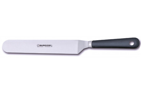 Spatule coudée Bargoin acier inox trempé - 20cm et manche polypropylène