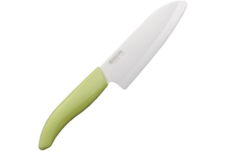 Coffret KYOCERA - Santoku 14 cm + Éplucheur céramique de 4cm à manches verts