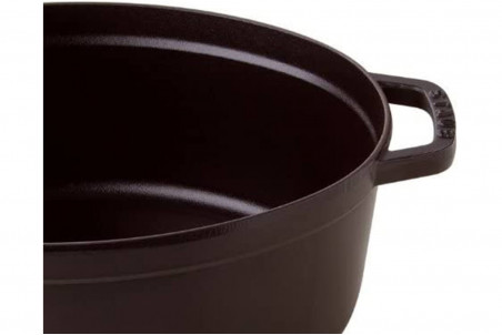 Cocotte STAUB ovale en fonte émaillée noire tous feux - 31 et 33cm