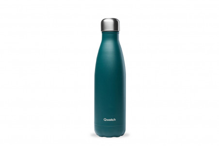 Bouteille isotherme Qwetch Matt vert émeraude inox 500ml