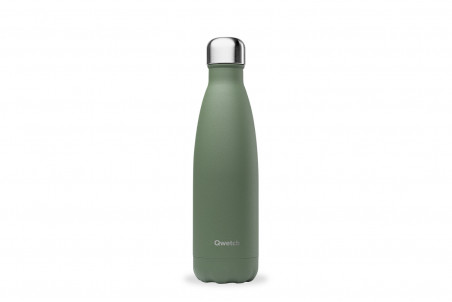 Bouteille isotherme Qwetch Granite kaki inox étanche