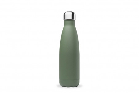 Bouteille isotherme Qwetch Granite kaki inox étanche