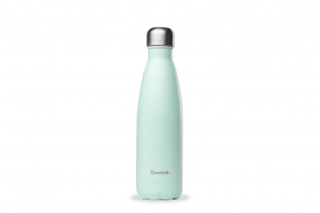 Bouteille isotherme Qwetch Pastel vert inox