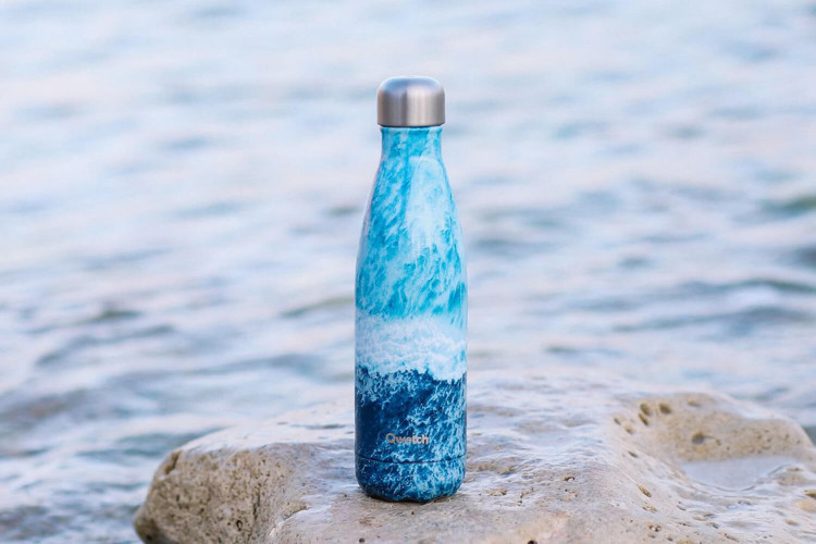 Bouteille isotherme Qwetch Ocean Lover tout inox à double paroi - Édition limitée