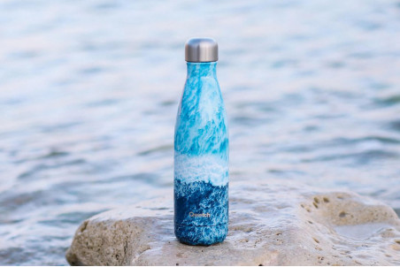 Bouteille isotherme Qwetch Ocean Lover tout inox à double paroi - Édition limitée