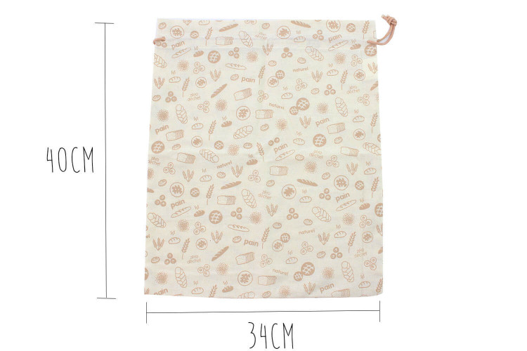 Set de 3 sacs à vrac Pebbly en coton biologique - rouge vert et marron