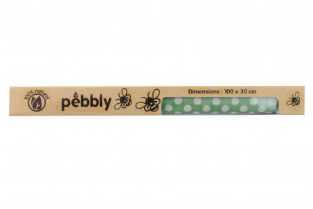 Emballage alimentaire écologique Pebbly à la cire d'abeille - Rouleau 1m réutilisable