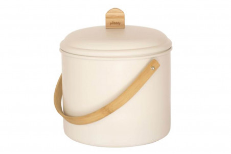 Composteur d'intérieur Pebbly en acier 22x18cm - 7L