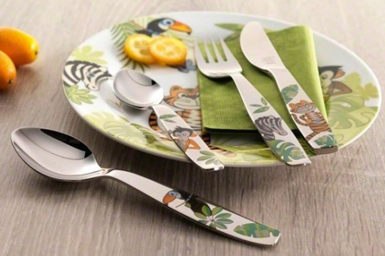 Couverts pour enfants à motifs Zwilling Jungle en inox
