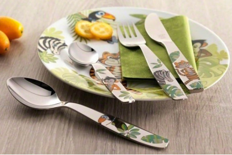 Couverts pour enfants à motifs Zwilling Jungle en inox