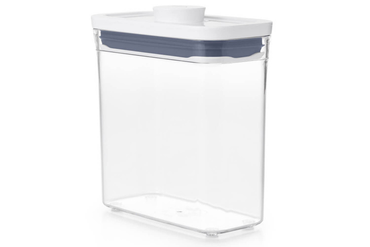 Boîte de conservation rectangulaire fine OXO Pop en polymère transparent