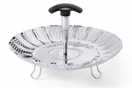 Insert vapeur OXO inox avec poignée rétractable et verrouillable ø25,5cm