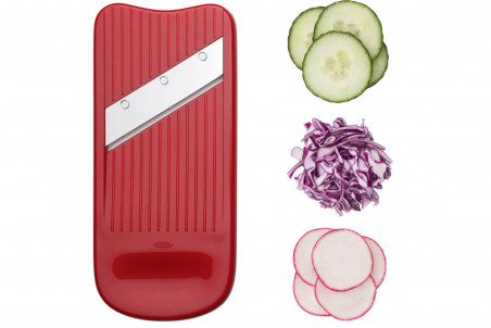 Lot OXO de 2 râpes lames inox + 1 éminceur + 1 spiralizer avec récupérateur