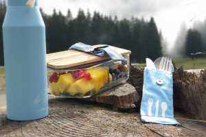 Couverts nomades Cookut Nabu en inox + pochette en coton 2