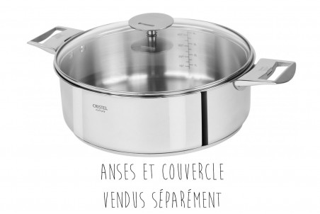 Sauteuse Cristel Casteline Amovible en acier inox finition miroir