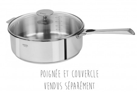 Sauteuse Cristel Casteline Amovible en acier inox finition miroir