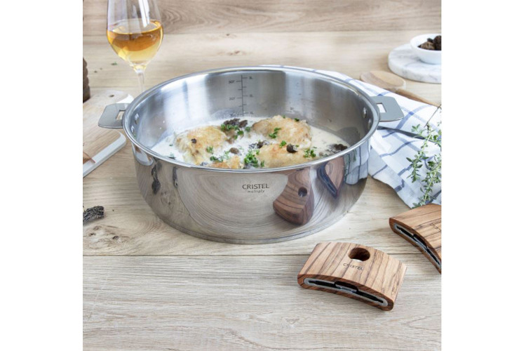 Sauteuse Cristel Casteline Amovible en acier inox finition miroir