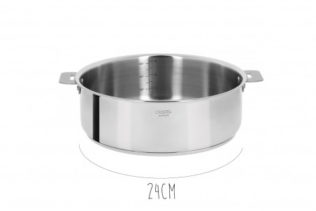 Sauteuse Cristel Casteline Amovible en acier inox finition miroir