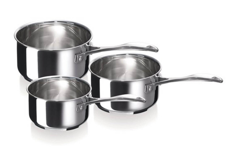 Set de 3 casseroles Beka Chef en acier inox - 16, 18 et 20cm