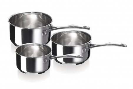 Set de 3 casseroles Beka Chef en acier inox - 16, 18 et 20cm