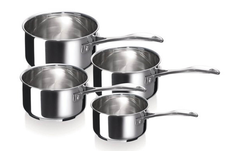 Set de 4 casseroles Beka Chef en inox avec marquage - 14, 16, 18 et 20cm