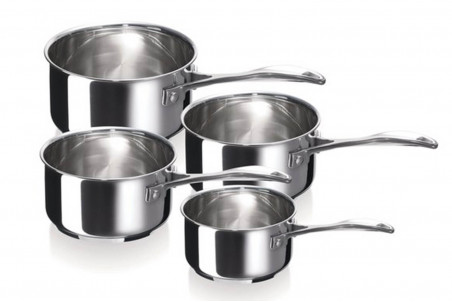 Set de 4 casseroles Beka Chef en inox avec marquage - 14, 16, 18 et 20cm