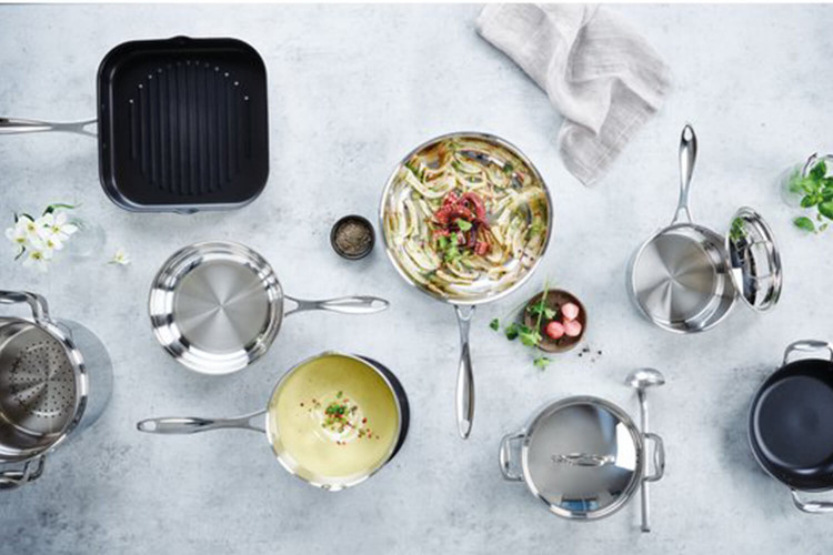 Set de 4 casseroles Beka Chef en inox avec marquage - 14, 16, 18 et 20cm