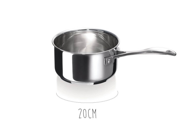 Set de 4 casseroles Beka Chef en inox avec marquage - 14, 16, 18 et 20cm
