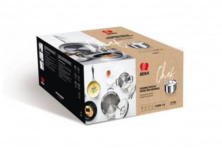 Faitout avec couvercle Beka Chef en inox 18/10