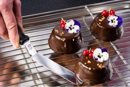 Mini spatule coudée De Buyer FKOfficium inox lame arrondie